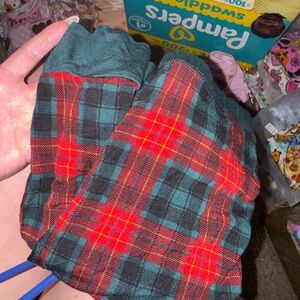 Little Sleepies Plaid Red and Green Pants